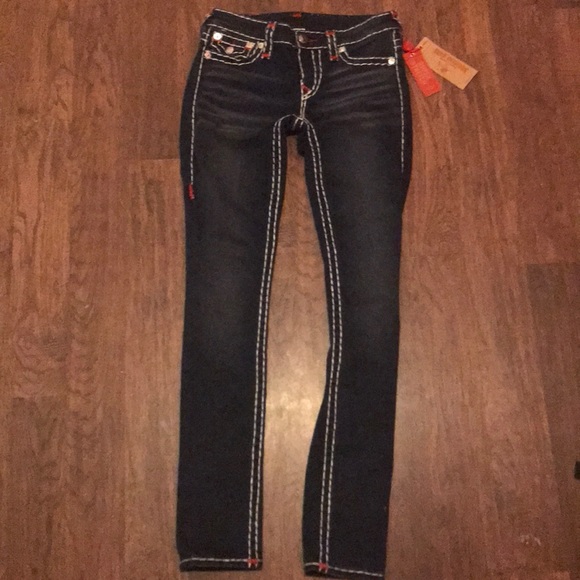 Skinny Jeans True Religion Black And Red True Religion Red White